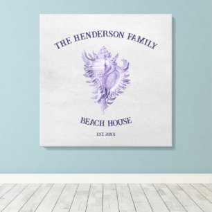 Lila Conch Muschel Canvas Print Leinwanddruck