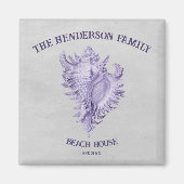 Lila Conch Muschel Magnet (Vorne)