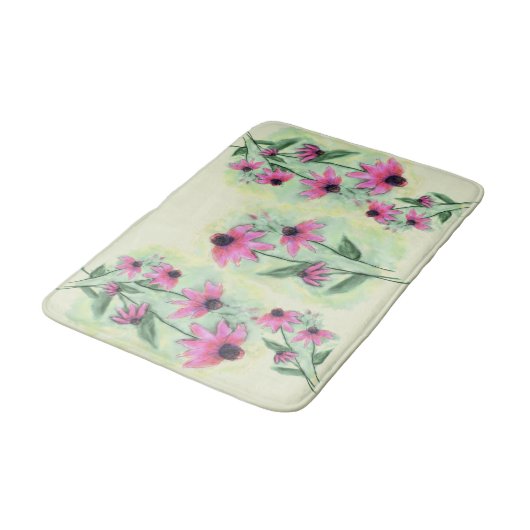 Lila Cone Blume Badematte (Schrägansicht)