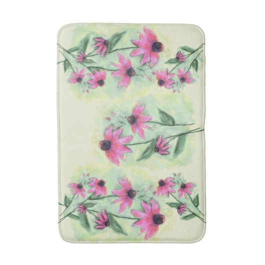 Lila Cone Blume Badematte (Vorderseite Vertikal)