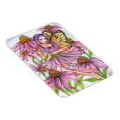 Lila Cone Blume Fairy Magnet (Rechte Seite)