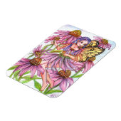 Lila Cone Blume Fairy Magnet (Linke Seite)