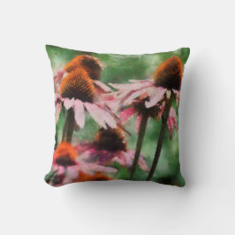 Lila Coneflower Grafikthrow-Kissen Kissen
