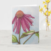 Lila Coneflower GRUSS-KARTE Karte (Gelbe Blume)