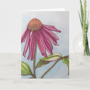 Lila Coneflower GRUSS-KARTE Karte