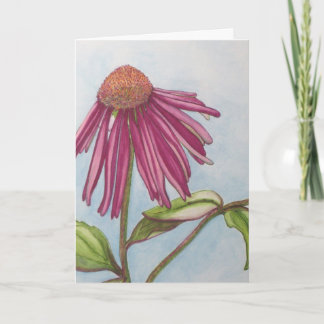 Lila Coneflower GRUSS-KARTE Karte