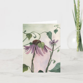 Lila Coneflower Notecard Karte