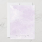 Lila Confetti Bridal Dusche Einladung (Rückseite)