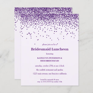 Lila Confetti Bridesmaids Luncheon Wedding