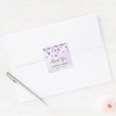 Lila Confetti danke Ihnen Stickers (Umschlag)