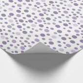 Lila Confetti Geschenkpapier (Ecke)