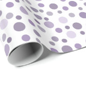 Lila Confetti Geschenkpapier (Rolleneckpunkt)