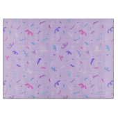 Lila Confetti-Muster Schneidebrett (Vorderseite)
