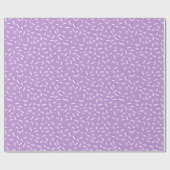 Lila Confetti-Sprinklen Geschenkpapier (Flach)