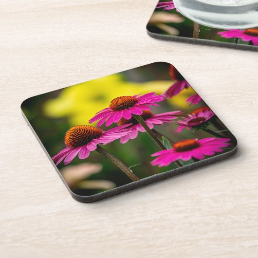 Lila Conflower Getränkeuntersetzer (Linke Seite)