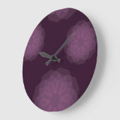 Lila, cool, modern und einfach, blumengeschmückt a große wanduhr (Winkel)
