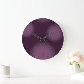Lila, cool, modern und einfach, blumengeschmückt a große wanduhr (Zuhause)