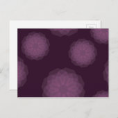 Lila, cool, modern und einfach, blumengeschmückt a postkarte (Vorne/Hinten)