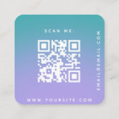 Lila Cooler Hochzeitsstichtag-QR-Code Begleitkarte (Rückseite)