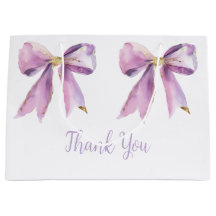 Lila Coquette Bow Babydusche