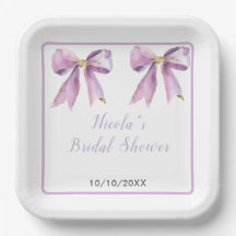 Lila Coquette Bow Brautparty