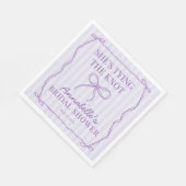 Lila Coquette Bow Brautparty Tischdekor Serviette (Ecke)