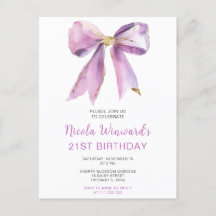 Lila Coquette Bow Geburtstagsparty