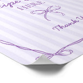 Lila Coquette Bow Lavender Entdeckungsreise durch Poster (Ecke)