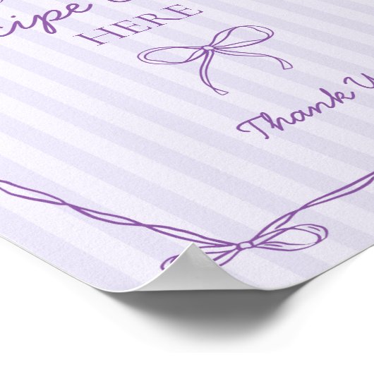 Lila Coquette Bow Lavender Entdeckungsreise durch Poster (Ecke)