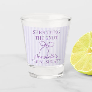 Lila Coquette Bow Paste Knot Brautparty Bevorzugun Schnapsglas
