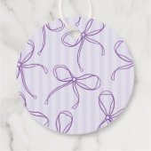 Lila Coquette Bow Pastel Lavender Geburtstag Geschenkanhänger (Rückseite)