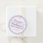 Lila Coquette Bow Pastel Lavender Geburtstag Geschenkanhänger (Beispiel)