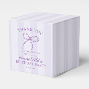Lila Coquette Bow Pastel Lavender Geburtstag Geschenkschachtel