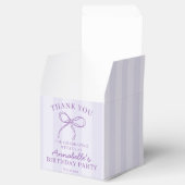 Lila Coquette Bow Pastel Lavender Geburtstag Geschenkschachtel (Geöffnet)