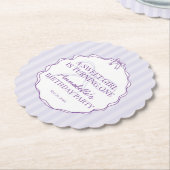 Lila Coquette Bow Pastel Lavender Geburtstagsparty Untersetzer (angewinkelt)