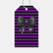 Lila Coquette-Bug Halloween Geschenkanhänger (Rückseite)