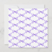 Lila Coquette Ribbon 16 . Geburtstag Einladung (Rückseite)