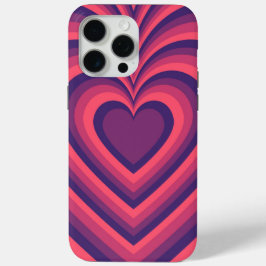 Lila Coral Red Hypnotic Heart Liebe Muster Case-Mate iPhone Hülle