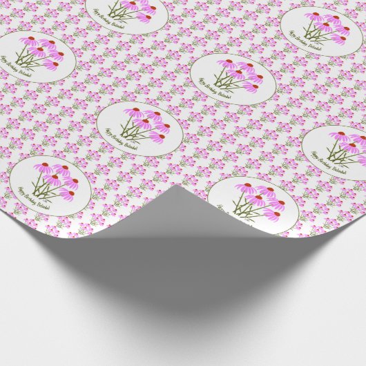 Lila Cornblumen Geschenkpapier (Ecke)