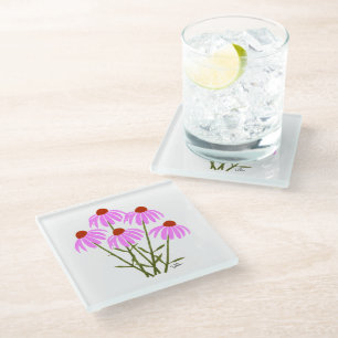 Lila Cornblumen Glasuntersetzer