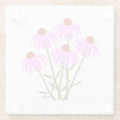 Lila Cornblumen Glasuntersetzer (Rückseite)