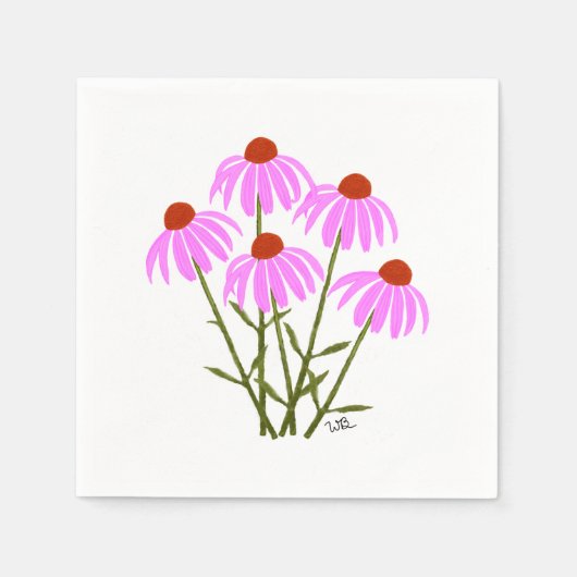 Lila Cornblumen Serviette (Vorderseite)