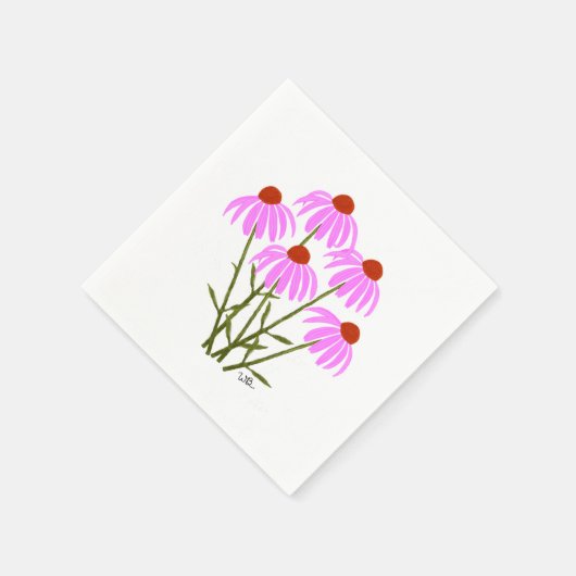 Lila Cornblumen Serviette (Ecke)