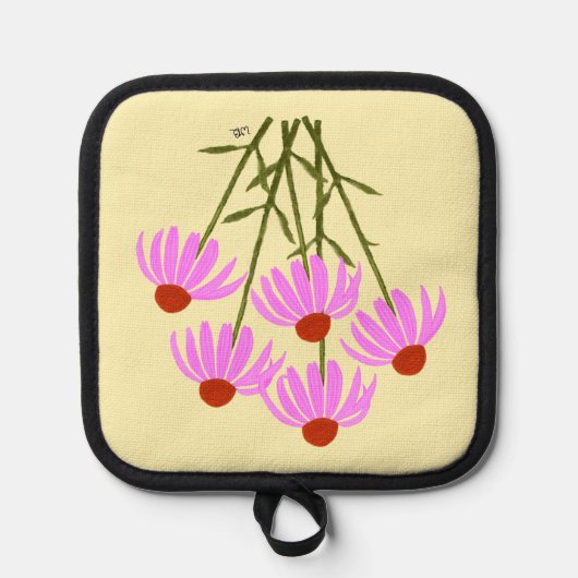 Lila Cornblumen Topflappen (Vorderseite)