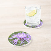 Lila Cornflower Sandstein Untersetzer (Seite)