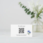 Lila Cornflower Wildblume Wedding Al Begleitkarte (Stehend Vorderseite)