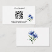 Lila Cornflower Wildblume Wedding Al Begleitkarte (Vorne/Hinten)