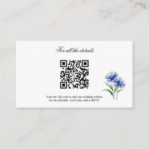 Lila Cornflower Wildblume Wedding Al Begleitkarte