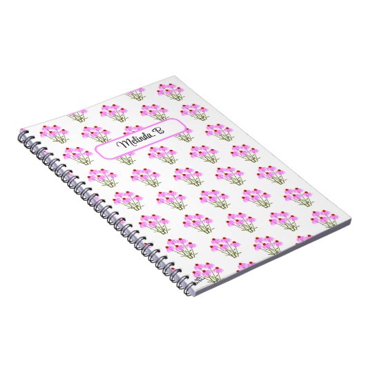 Lila Cornflowers-Notebook Notizblock (Rechte Seite)