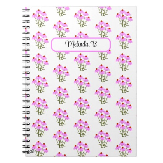 Lila Cornflowers-Notebook Notizblock (Vorderseite)